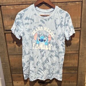 Disney Ohana Means Family Blue Tie-Dye Kids T-Shirt